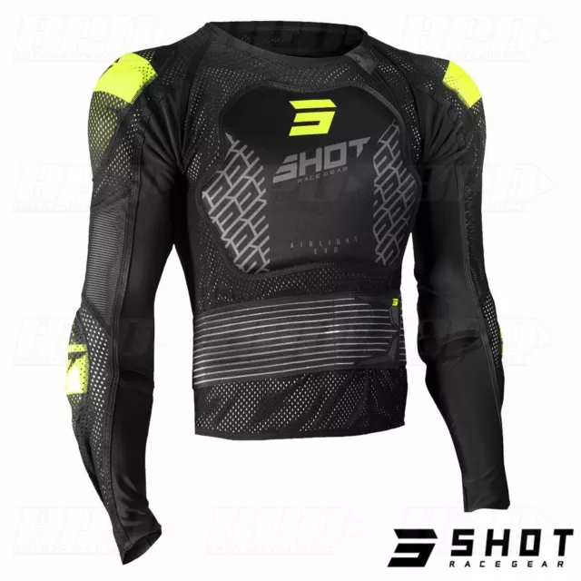 SHOT Kinder Motocross Body Armour Airlight Jacke 2.0 MX 2022 schwarz neongelb