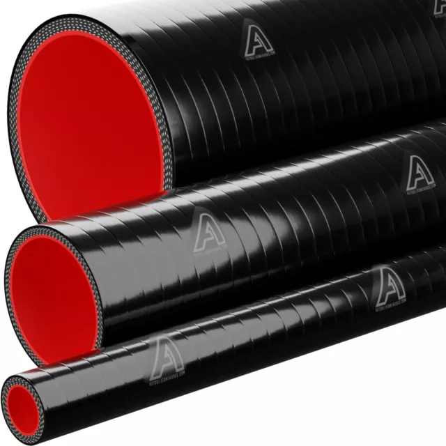 SILICONE HOSE RESISTANT FUEL & OIL FLUORO 50mm TO 1 METRE STRAIGHT black