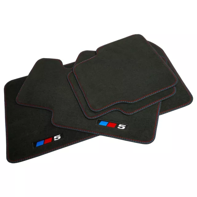 For BMW 5-Series Car Mats - xDrive / AWD F10/F11 2011–2016 OEM quality Velour 3