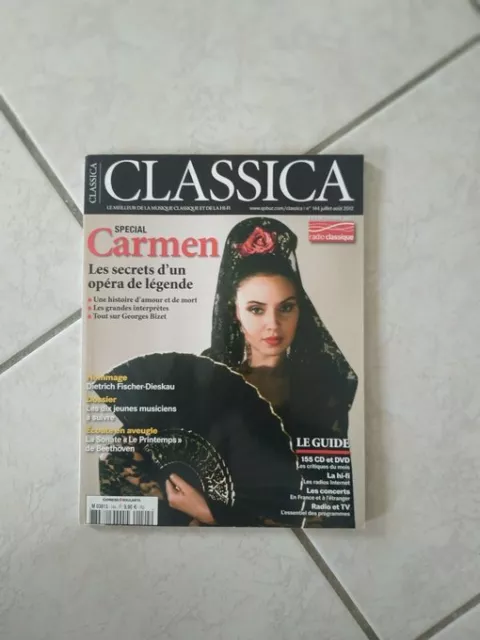 Spécial CARMEN-revue-CLASSICA-MAGAZINE-n°144 JUILLET 2012-frais port gratuit-lot