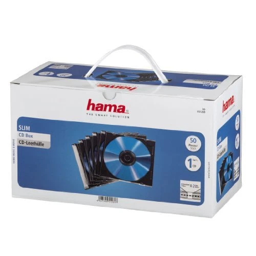 Hama Boîtier "Slim" pour CD et disques Blu-ray ultra mince avec une feuille p...