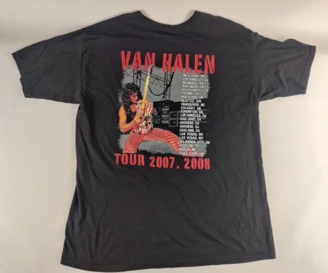 Van Halen 2007-2008  World Tour Concert Band T Shirt