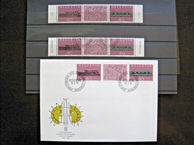 Schweiz MiNr. 1214-1215 postfrisch**+ gestempelt + FDC  (GB 1314)