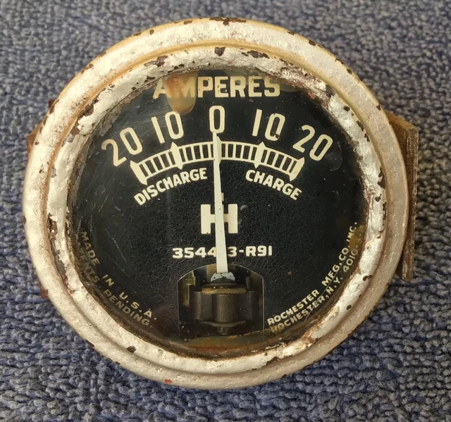 IHC vintage INTERNATIONAL HARVESTER  old Tractor Truck AMPERES GAGE or AMP GAUGE