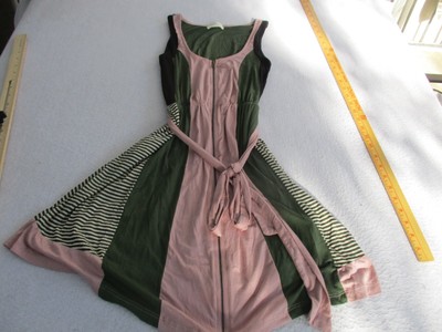 Monteau pink green Dress sz s