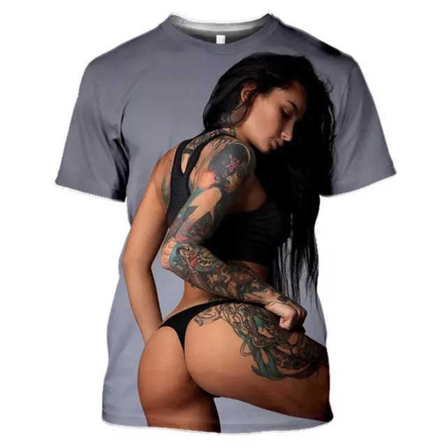 Rebel Inked Beauty Tee - Daring Tattooed Model Design Tee REGULAR SIZING