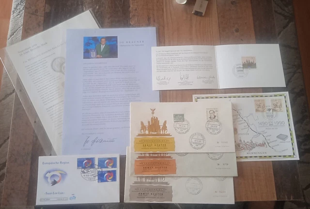 Ersttagsbriefe der Deutschen Bundespost Ernst Reuter, Europäische Region....