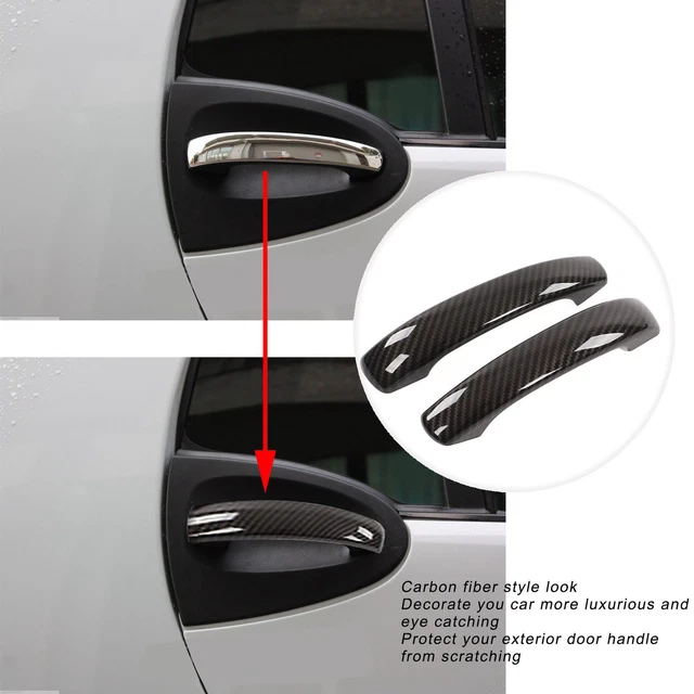 Auto Esterna Maniglia Copertura Stile Fibra Di Carbonio Per Smart Fortwo W451