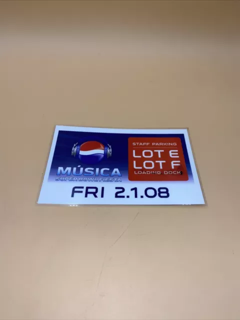 Super Bowl 46 Musica Fiesta Staff Parking Pass