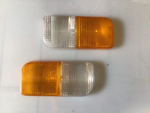 Renault R4 Coppia Lenti Fanali Freccie Anteriori Head Lights Old Stock