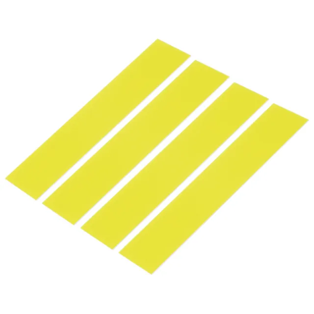 ABS Plastic Sheet 10"x2"x0.05" ABS Styrene Sheets Building 4 Pcs Yellow/White