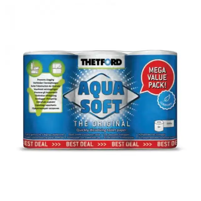 Thetford Aqua Soft Toilet Tissue - 6 Pack