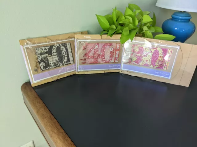 3 piezas de tablero de recortes/fabricante de libros de visitas hechos a mano de cartón duro 30/40/50 cumpleaños