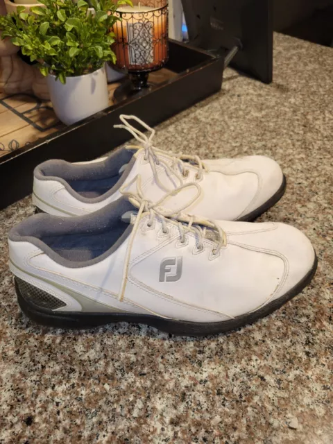 FOOTJOY SPORT LT Mens Size 8 M Golf Shoes Spikes 58084 White Gray 69.98 PicClick