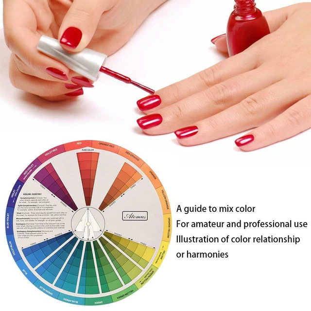 Guía de aprendizaje de pigmento de uñas tarjeta de color rueda de tatuaje tarjeta selectora de pigmento de uñas