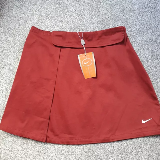 BNWT Nike Tennis Skirt Burgundy Part Elastic Waist Size Medium