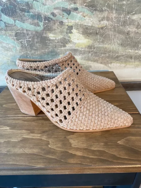 NEW Jeffrey Campbell Free People  Leone Woven Mules Heel Booties Shoes