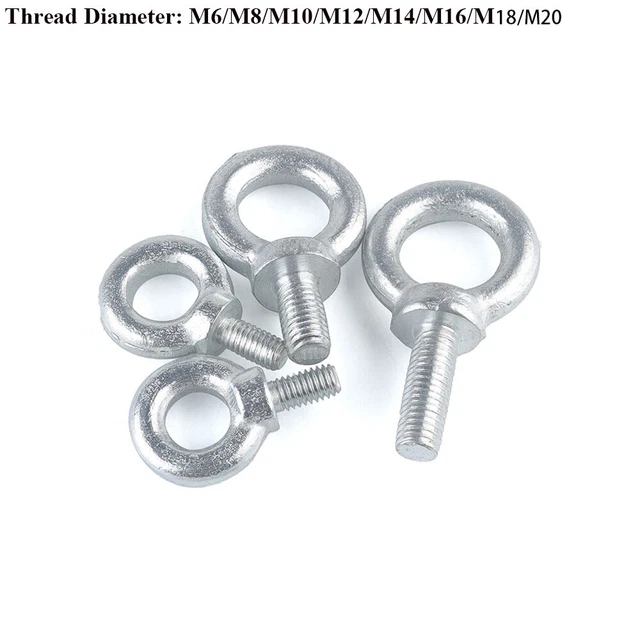 LIFTING EYE BOLT Galvanised Metric Thread Female,Bolts M6 M8 M10 M12