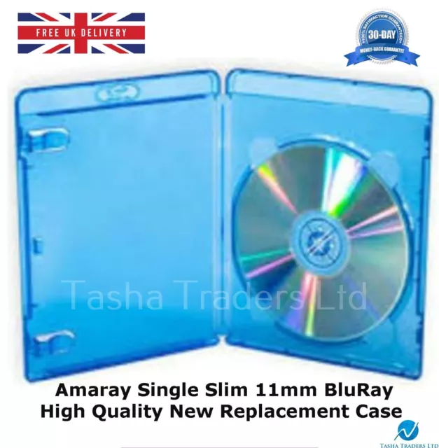 Single Slim Blu Ray 11 mm Amaray Hochwertige Wirbelsäule Neu Ersatzabdeckung