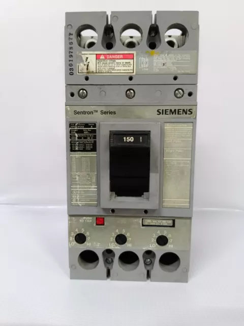 Siemens HFD6 3pole 150 amp HFD63F250 Sentron Molded Case Circuit Breaker HFD.