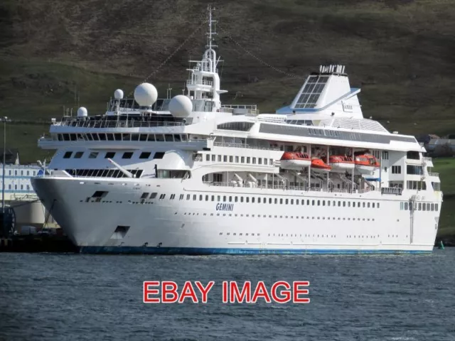 Photo  Shetland Ms Gemini Cruise Ship Launched In 1992. Moored In Scalloway Harb