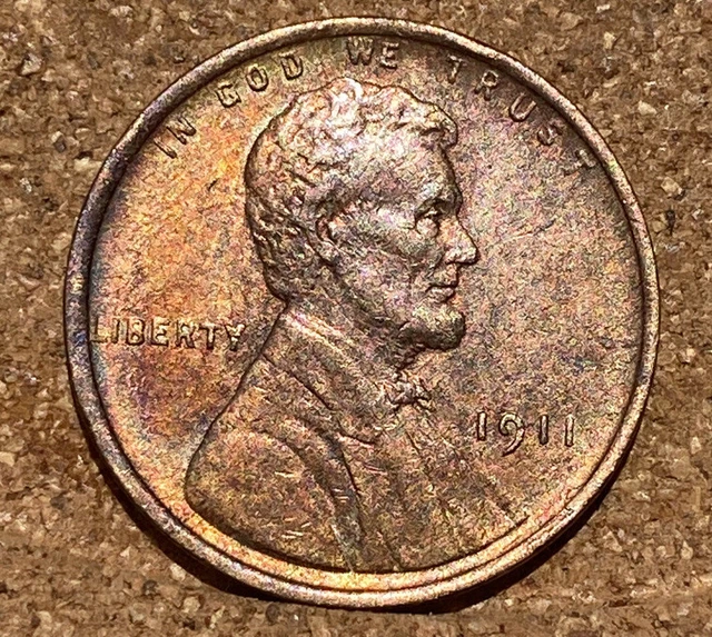 1911-P Higher Grade Red US Lincoln Wheat 1C Cent Penny From High End Collection