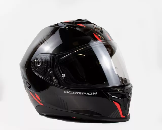 Casque intégral Scorpion EXO EXO-520 Air Laten Noir Rouge - Neuf moto scooter