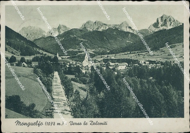 cm438 cartolina monguelfo verso le dolomiti provincia di bolzano trentino