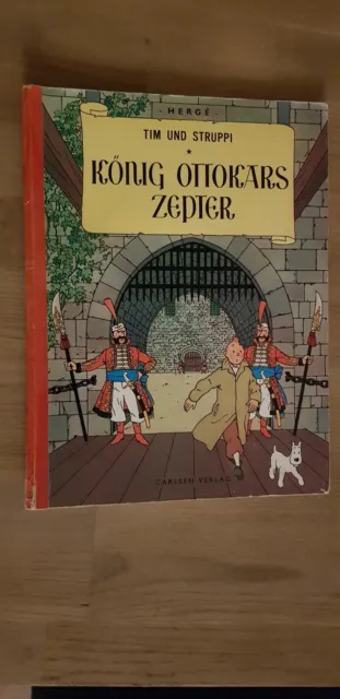 Tim und Struppi - König Ottokars Zepter(Carlsen-Stoffrücken)  2.Auflage von 1969
