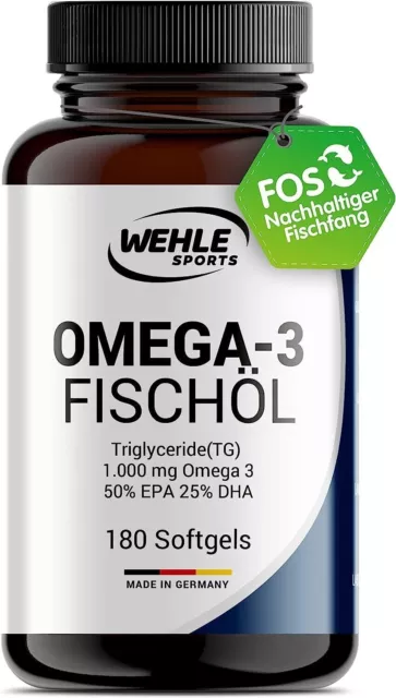 Omega 3 Fischöl TG Kapseln hochdosiert Triglyceride Fish Oil 300 Softgel 1000mg