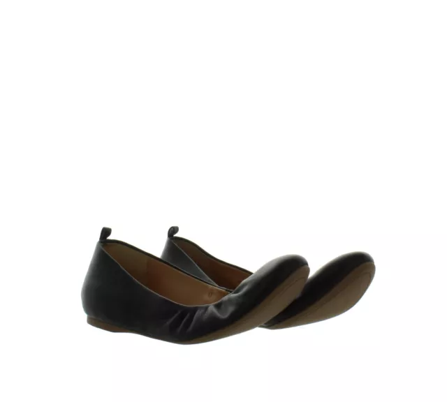 J.Crew Women's Cece Slip On Round Toe Leather Ballet Flats - Black - Size 7.5