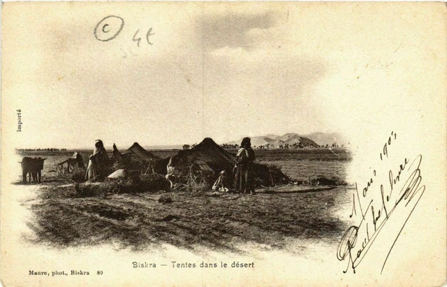 CPA AK Biskra Tentes dans le Désert ALGERIE (748700)
