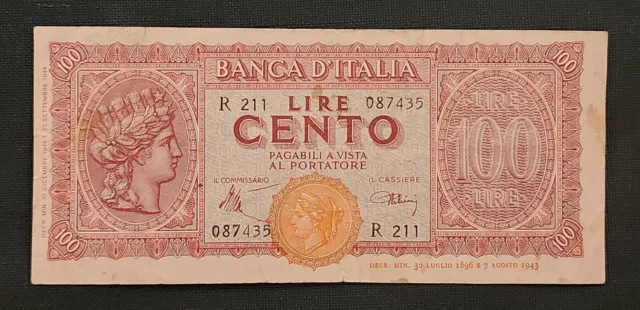 Italia 100 Lire Italia Turrita 1944