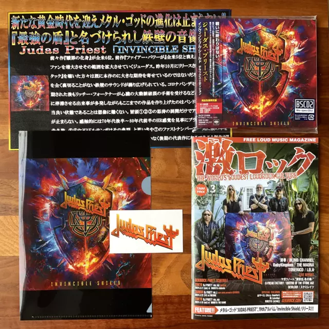 Japan Promo Clearfile +Banner+Sticker+Mag+ Dlx Cd Invincible Shield Judas Priest