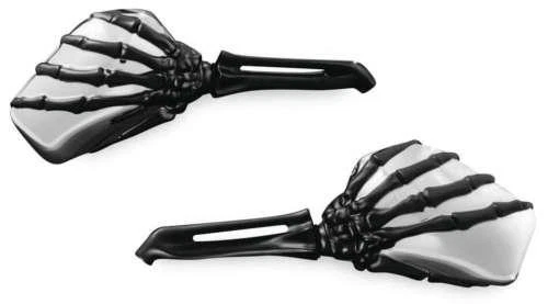 Kuryakyn Skeleton Hand Mirrors Black/Chrome