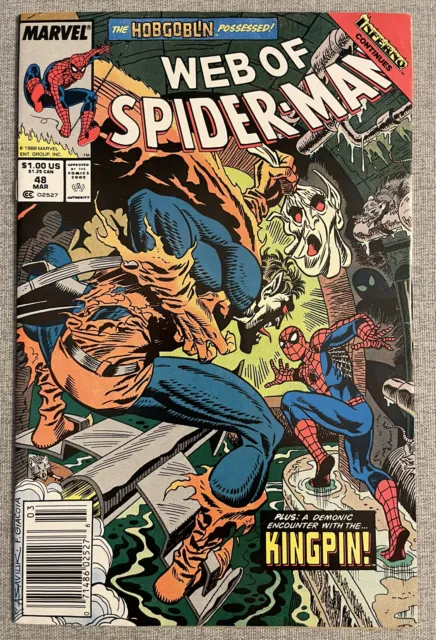 Web of Spider-Man #48 Newsstand Variant 1st App Demogoblin Inferno Key Issue