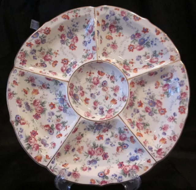 Erphila Dorset Cheery Chintz Chop Plate & 6 Part Tray 3