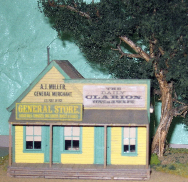 MONTEZUMA POST OFFICE O On30 Modelleisenbahn Aufbau unptd Handwerker