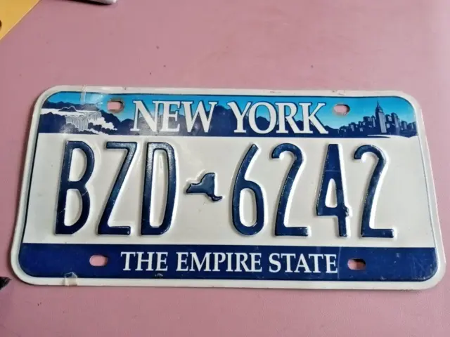 New York License Plate Empire State  NY