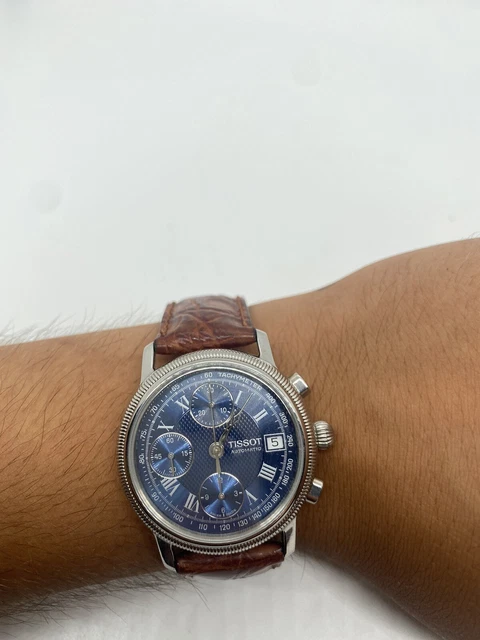 Cronografo Tissot  V560 AUTOMATICO DATA OROLOGIO SS Blu Navy Autentico