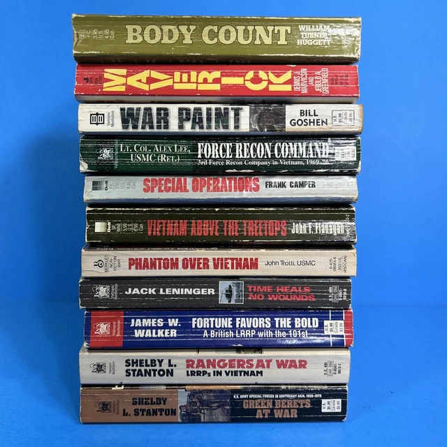 VIETNAM WAR PAPERBACK Book Lot of 11 Rangers Recon Wounds Maverick Body