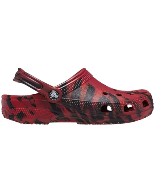 Ciabatta Crocs Cr.206867 Classic Marbled Clog Uomo Termoplastica Rosso