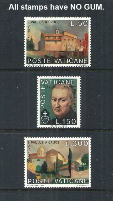 VATICAN _ 1975 'PUALUS CRUCE' SET of 3 _ MNG ____(821)