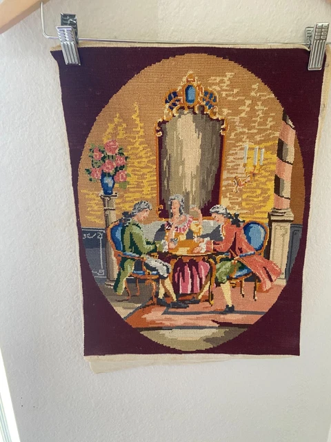 Rare Royal Paris French Tapestry Needlepoint