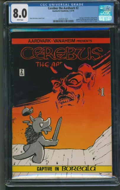 Cerebus #2 CGC 8.0 2nd Cerebus 1978 White Pages