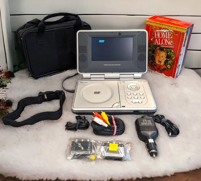 Venturer Portable DVD Player & Home Alone Boxet Bundle Mains Adaptor Carry Bag++