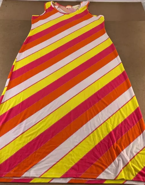 Bobbie Brooks Women's Size 3X Colorful Striped Scoop Neck Sleeveless Maxi Dress