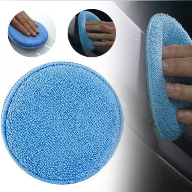 10PC Microfibre Polishing Foam Sponge Car Wax Applicator Pads Cleaning Buffer