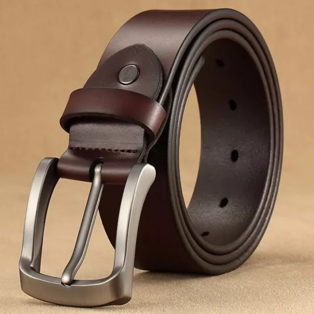 Mens Belt Genuine Cow Leather Dress Casual Heavy Duty Classic belt for men