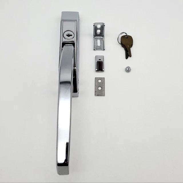 National C8765 Freezer Cooler Locking Handle Polished Chrome USA Made NOS